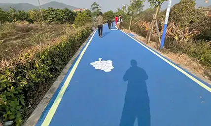 广东江门透水混凝土绿道工程
